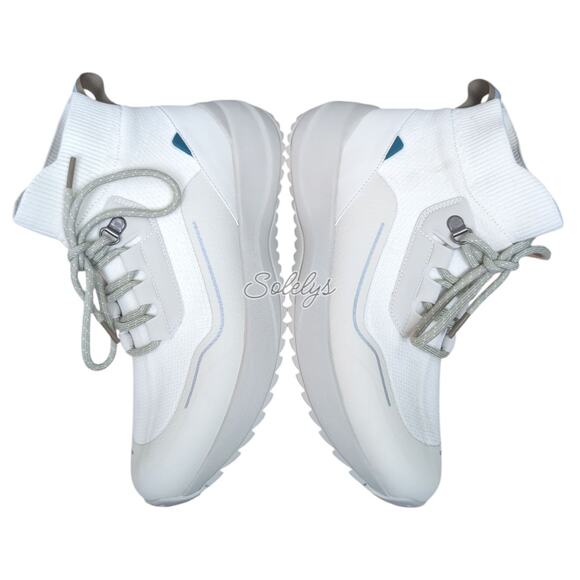 Vessi Stormburst High Womens 9 Dune Beige Waterproof DymaTex Knit Sneaker Boot - Picture 12 of 13